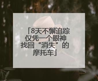 8天不懈追踪 仅凭一个眼神找回“消失”的摩托车