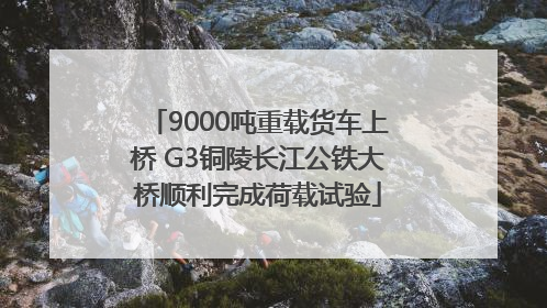 9000吨重载货车上桥 G3铜陵长江公铁大桥顺利完成荷载试验